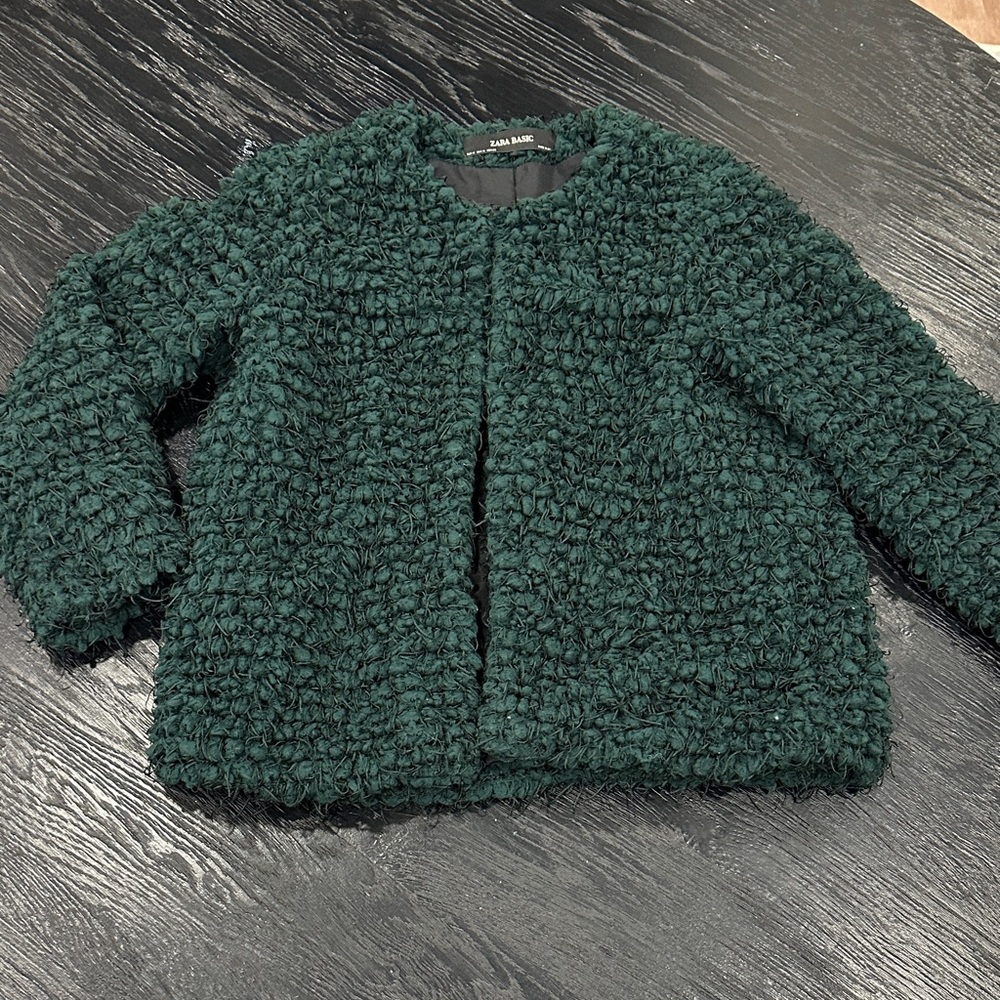 Zara Textured Green Jacket